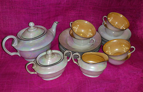 lusterware full tea set 